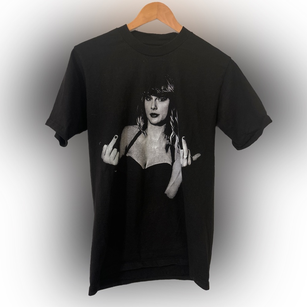 Black Graphic Short Sleeve Tee with Attitude